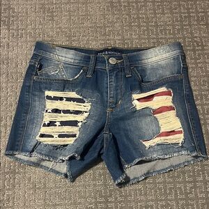 Distressed Patriotic Shorts